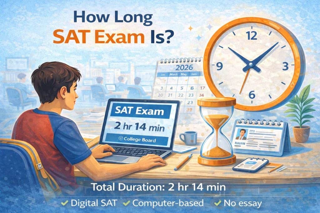 sat exam duration section wise