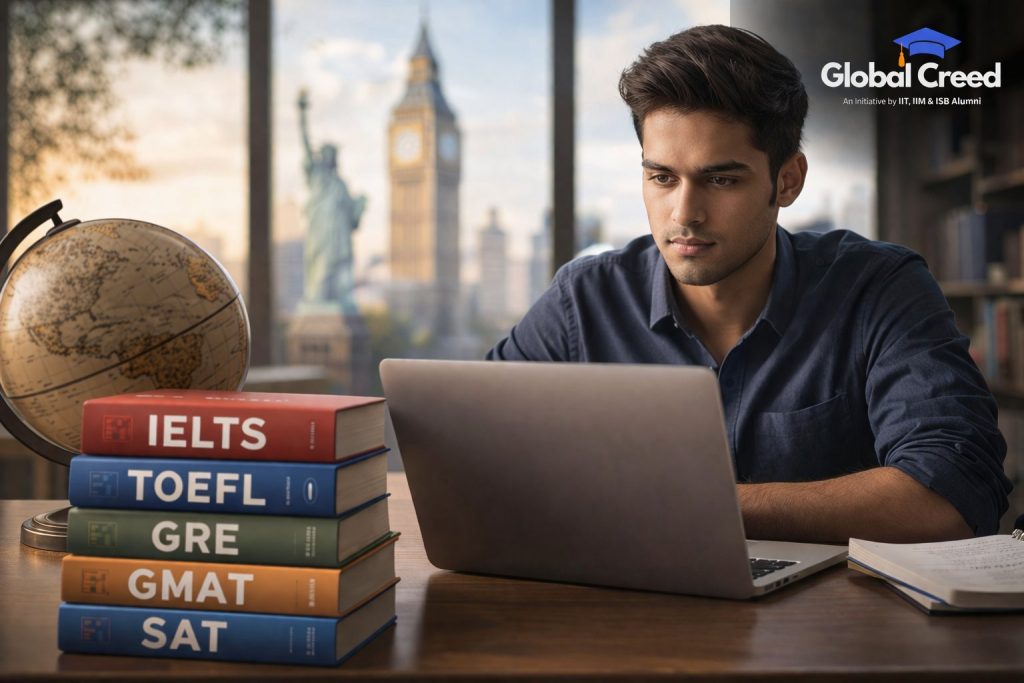 Exams required to study abroad including IELTS GRE GMAT SAT guide